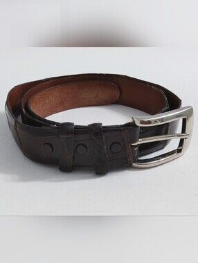 Torino Elite American Alligator With Italian Solid Brass Buckle Men's Belt. 38.